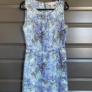 Lightweight Blue Anti-Wrinkle Dress from Loft in Sz L